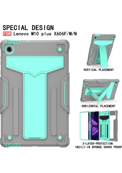 Lenovo M10 Plus TB-X606F Gri + Nane Yeşili Için Pc+Silikon Kılıf (Yurt Dışından) fiyatları