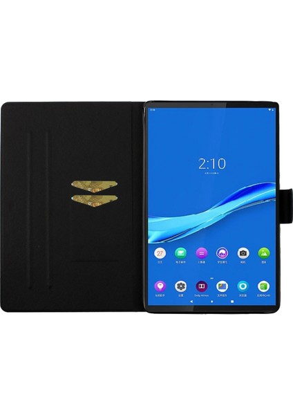 Lenovo Tab M10 Plus Mor Çiçek Için Deri Kılıf (Yurt Dışından)