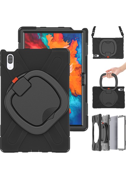 Lenovo Tab P11 Pro TB-J706F Siyah Için Silikon + Pc Kılıfı (Yurt Dışından)
