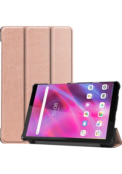 Lenovo Tab M8 3. Nesil Pembe Altın Için Custer Texture Deri Kılıf (Yurt Dışından)
