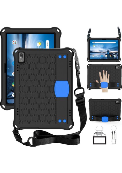 Lenovo Smart Tab Için M10 TB-605F Petek Eva + Pc Shl Lenovo Smart Tab M10 TB-606F Siyah + Mavi Için (Yurt Dışından)