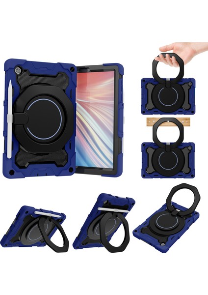 Lenovo Tab M10 Hd Gen 2 X306 Lacivert Için Silikon + Pc Kılıfı (Yurt Dışından)