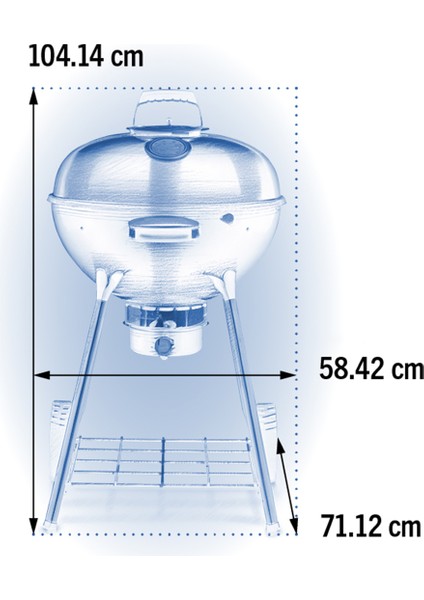 Nk22k-Leg Kömürlü Mangal - 57 cm