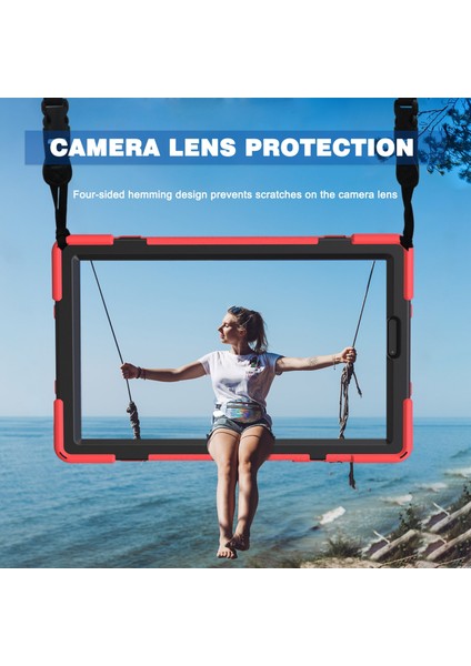 Lenovo Tab M10 Hd 2. Nesil TB-X306X Kırmızı Için Silikon + Pc Kılıfı (Yurt Dışından) fırsatları