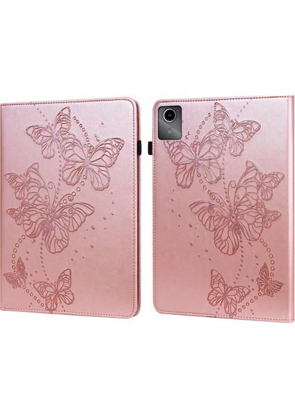 Lenovo Tab M11 / Xiaoxin Pad 11 2024 Pembe Için Pu Kılıf (Yurt Dışından)