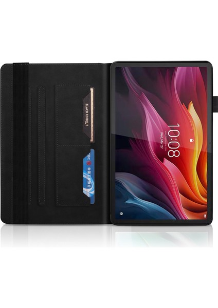 Lenovo Tab P12 / Xiaoxin Pad Pro 12.7 2025 Siyah Için Deri Kılıf (Yurt Dışından)