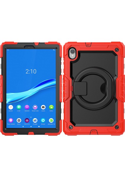 Lenovo M10 Plus X606F Kırmızı + Siyah Için Silikon + Pc Tablet Kılıfı (Yurt Dışından) fiyatları