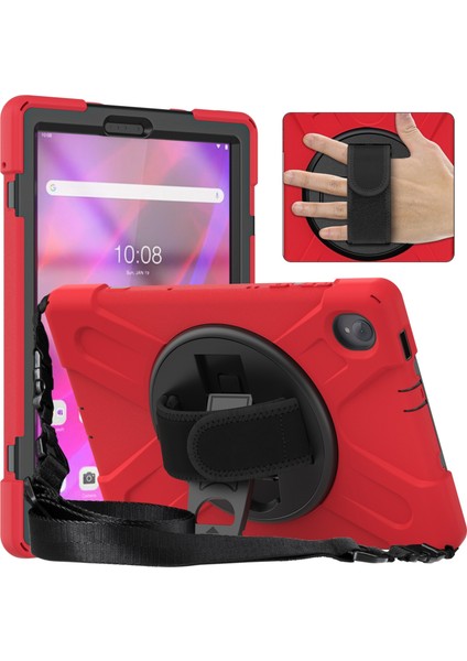 Lenovo Tab K10 / M10 Plus Kırmızı Için Silikon + Pc Kılıfı (Yurt Dışından)