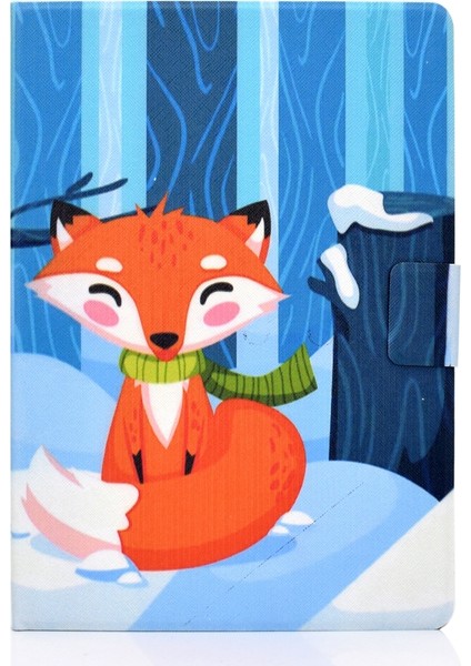 Lenovo Tab M10 Hd Renkli Desenli Deri Kılıf Kırmızı Tilki (Yurt Dışından) modelleri