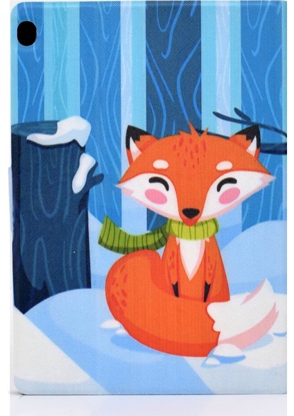 Lenovo Tab M10 Hd Renkli Desenli Deri Kılıf Kırmızı Tilki (Yurt Dışından) fırsatları