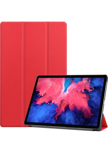 Lenovo Tab P11 (TB-J606F) Kırmızı Deri Kılıf (Yurt Dışından)