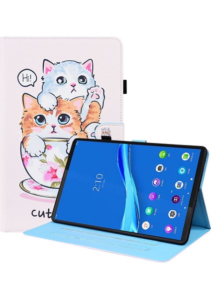 Lenovo M10 Plus TB-X606F Kılıf Kedi Kardeşler Için (Yurt Dışından)