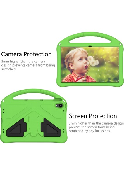 Eva Düz Düşme Önleyici Koruyucu Kılıf Shl Lenovo Tab P11 / J606F Yeşil Için Tutucu ile (Yurt Dışından) fırsatları