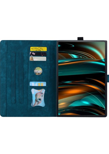 Lenovo Tab K11 Plus / M11 Plus Mavi Için Kedi Deri Kılıf (Yurt Dışından) fırsatları
