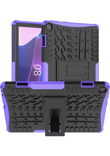 Lastik Dokusu Tpu+Pc Kılıfı Lenovo Tab M10 3. Nesil Mor (Yurt Dışından)
