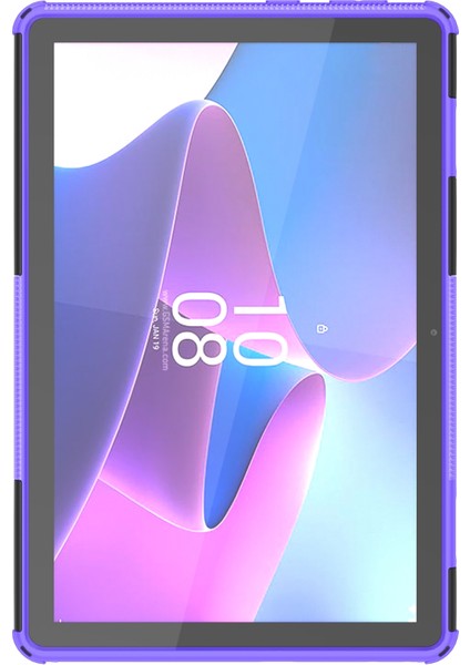Lastik Dokusu Tpu+Pc Kılıfı Lenovo Tab M10 3. Nesil Mor (Yurt Dışından)