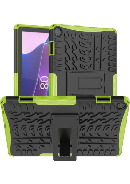 Lastik Dokusu Tpu+Pc Kılıfı Lenovo Tab M10 3. Nesil Yeşil (Yurt Dışından)