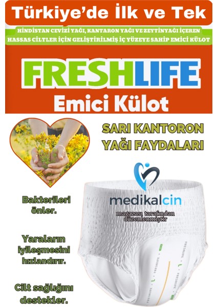 Yetişkin Külotlu Hasta Bezi Emici Külot L (Büyük Boy) 60 Adet 2 Paket