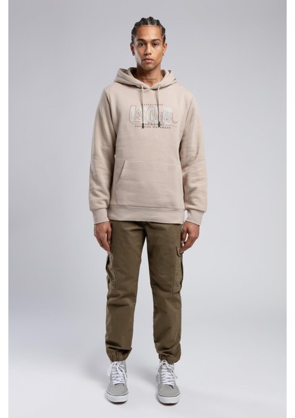 Washington Erkek Kapüşonlu Sweatshirt Bej