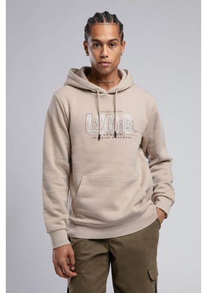 Washington Erkek Kapüşonlu Sweatshirt Bej fırsatları