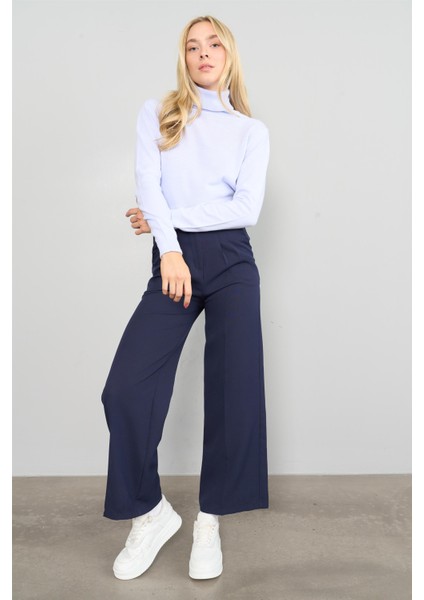 Çetinkaya Miyamira 2276 Bayan Balıkçı Yaka Mavi-Lila Triko fiyatları