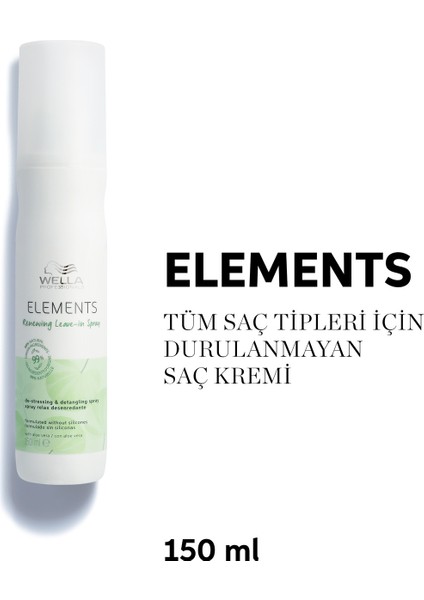Professionals Elements Yenileyici Durulanmayan Sprey 150 ml - Tüm Saç Tipleri için