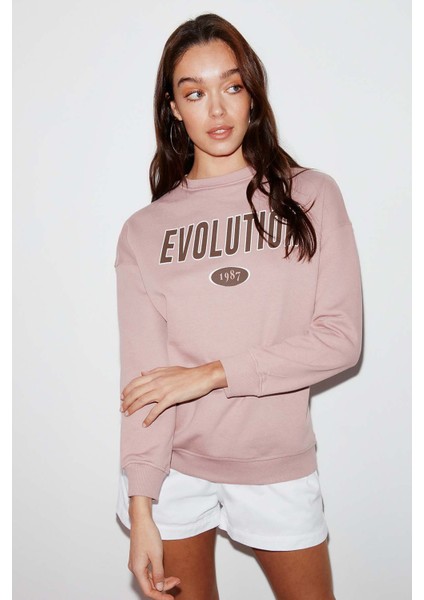 Ivory Kadın Oversize Pembe Sweatshirt