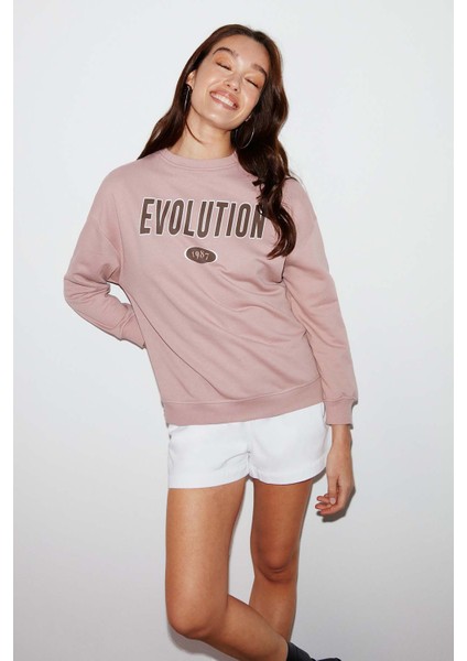 Ivory Kadın Oversize Pembe Sweatshirt