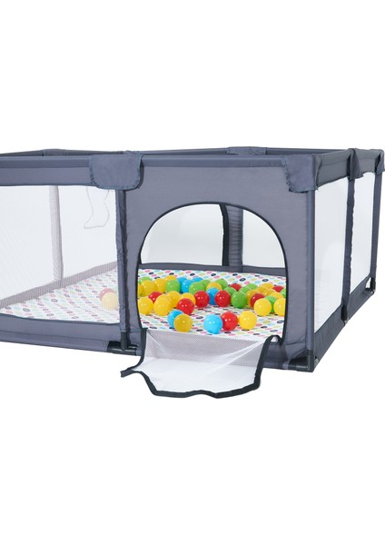 Playard Güvenli Bebek Ve Çocuk Oyun Alanı Oyun Parkı 125X125 Oyun Matı Topları Yatak