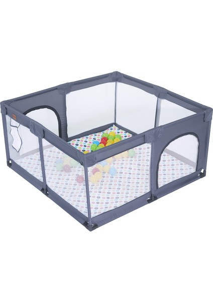 Playard Güvenli Bebek Ve Çocuk Oyun Alanı Oyun Parkı 125X125 Oyun Matı Topları Yatak