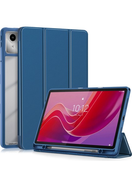 Lenovo Tab M11 / Xiaoxin Pad 2024 Için 3 Katlı Deri Kılıf (Yurt Dışından)