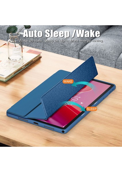 Lenovo Tab M11 / Xiaoxin Pad 2024 Için 3 Katlı Deri Kılıf (Yurt Dışından)