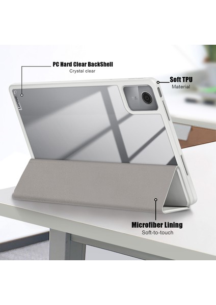 Lenovo Tab M11 / Xiaoxin Pad 2024 Için 3 Katlı Deri Kılıf (Yurt Dışından) modelleri