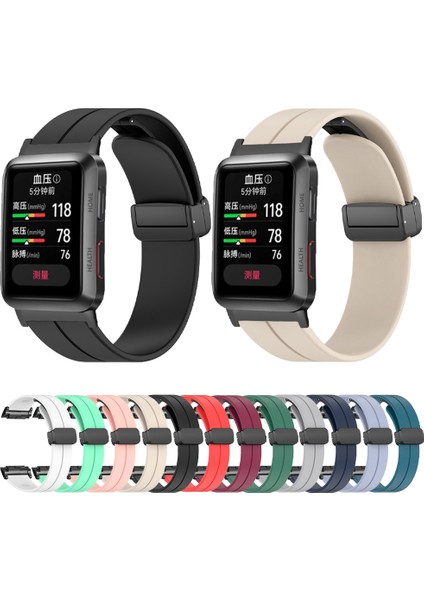 Huawei Watch D Için Manyetik Toka Silikon Kayış (Yurt Dışından) fiyatları