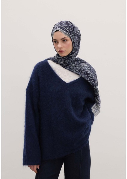 Sonıa Desen Şal Lacivert fiyatları