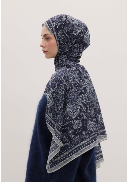 Sonıa Desen Şal Lacivert fırsatları
