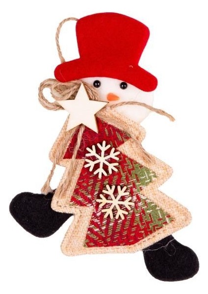 Kardan Adam Figürlü Noel Dekor 16x17cm