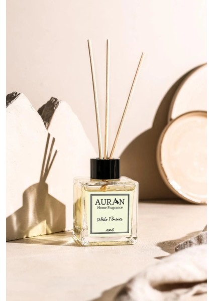 Beyaz Çiçekler Çubuklu Oda Kokusu Bambu Kokusu Kare Şişe White Flowers Reed Diffuser 100ml fiyatları