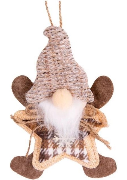 Kahverengi Noel Baba Dekor 13X17CM
