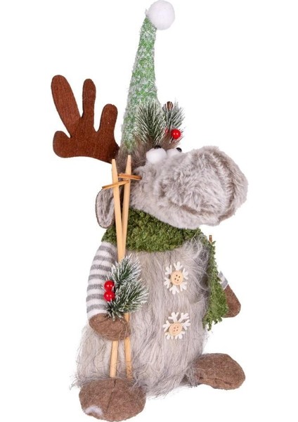 Yeşil Gri Geyik Noel Dekor 40cm fiyatları