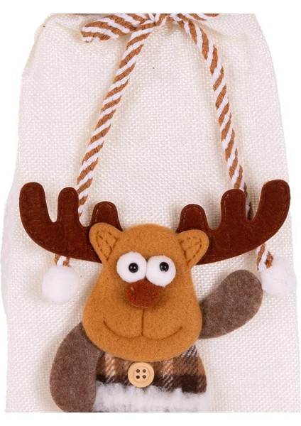 Geyikli Noel Şişe Süsü/hediye Çuvalı 14X31CM fiyatları
