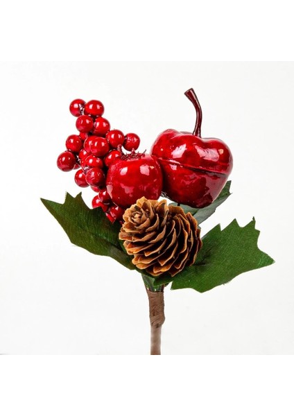 Berry Elma Kozalak Nar Noel Dekor 14CM