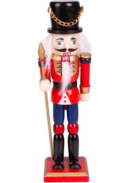 Kırmızı Mavi Şapkalı Kurşun Asker Noel Dekor 18CM