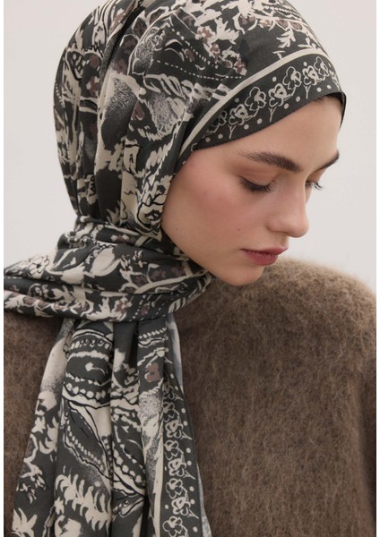 Floral Paısley Desen Şal Duman fiyatları