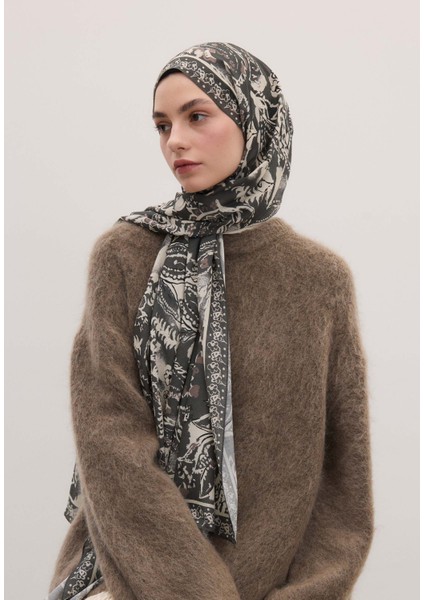 Floral Paısley Desen Şal Duman fırsatları