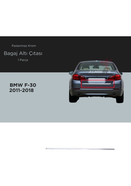 Bmw 3 Serisi Bagaj Alt Çıtası Krom