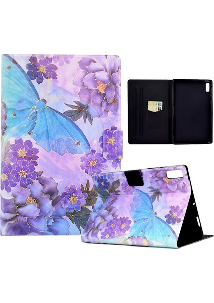 Lenovo Sekmesi Için Deri Tablet Çanta P11 Gen 2 Şakayık Kelebek (Yurt Dışından)