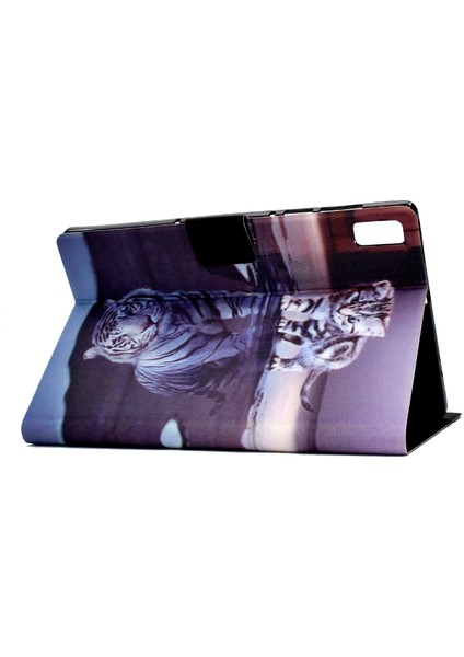 Lenovo Tab M9 Cat ve Tiger Için Renkli Çizim Pu Tablet Kılıfı (Yurt Dışından) indirimleri