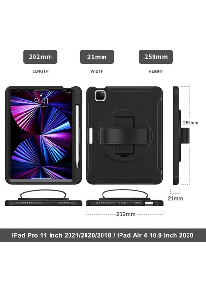 İpad Pro 11 2022/2021/2020/2018 Için Kılıf (Yurt Dışından)
