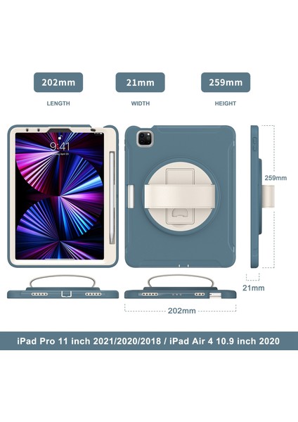 İpad Pro 11 2022/2021/2020/2018 Için Kılıf (Yurt Dışından)